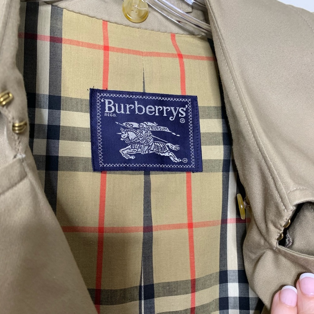 BURBERRY Long Kensington Trench w/ Removable Warm Lining Vintage Sz 44L - Picture 3 of 15